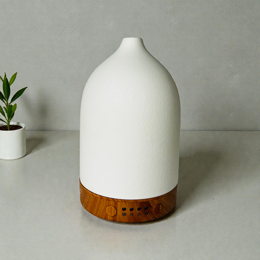 Le Diffuseur d’huiles essentielles en céramique blanche – Rituel Bien-être